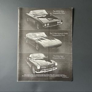 Original Vintage Print Ad 8.5x11 VW